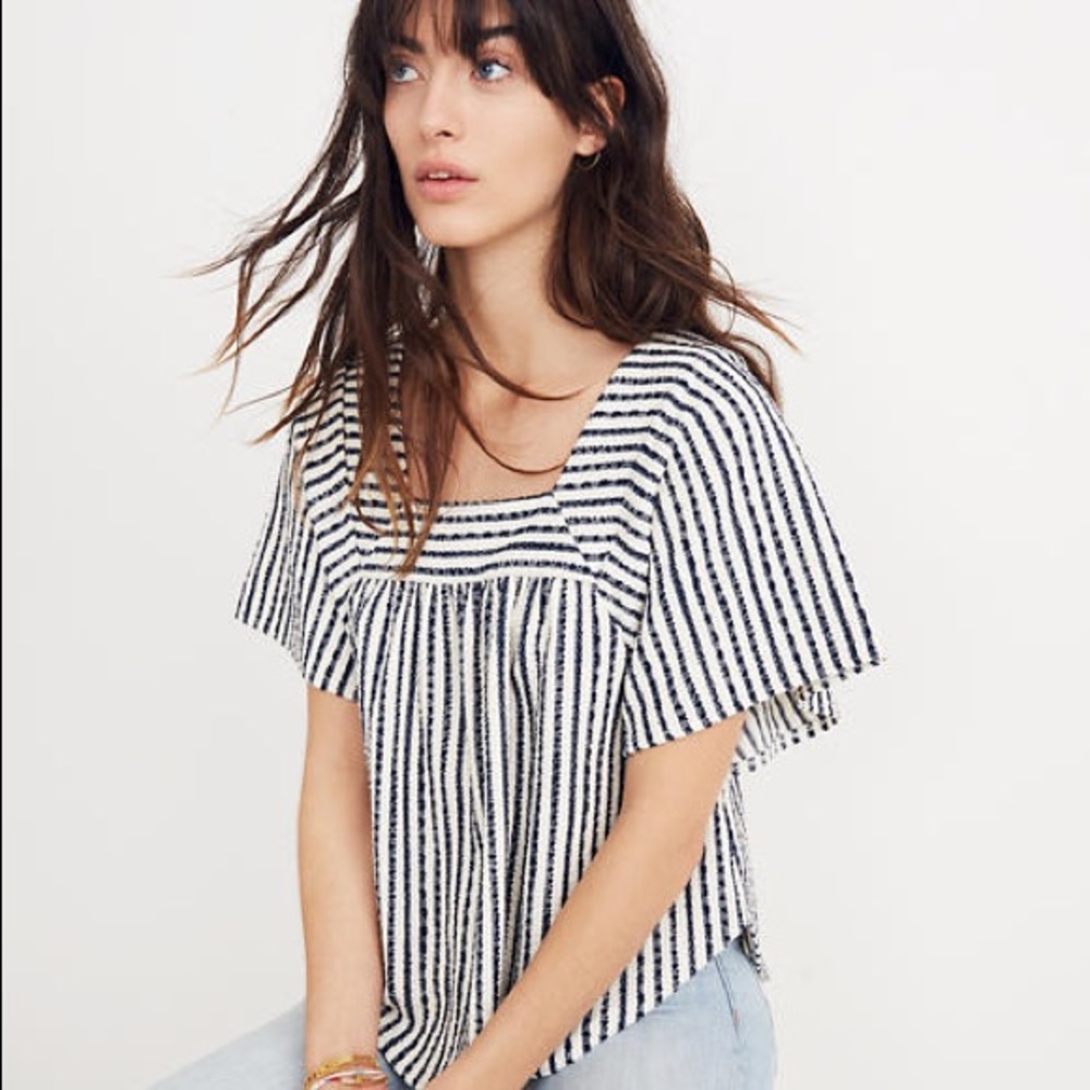 Madewell Texture Thread Butterfly Top Isley Stripe